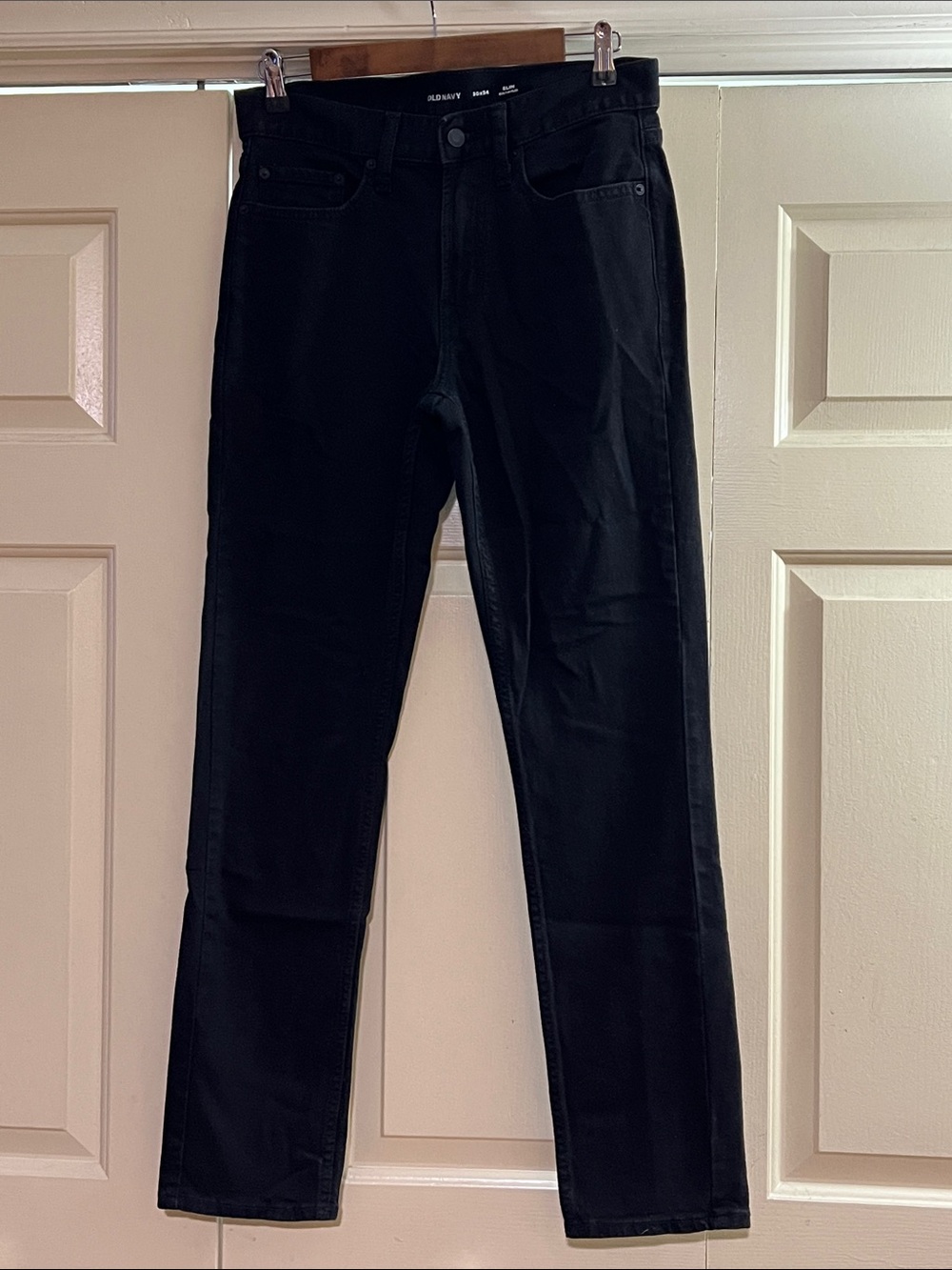 Old Navy Men's Black Slim Straight Jeans Built in Flex Aproximate Length 30”